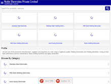 Tablet Screenshot of nobleelectrodes.com